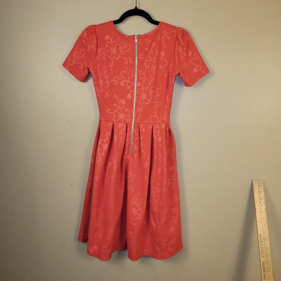 Lularoe Coral Amelia Fit and Flare Day Dress Size XS - Picture 9 of 9